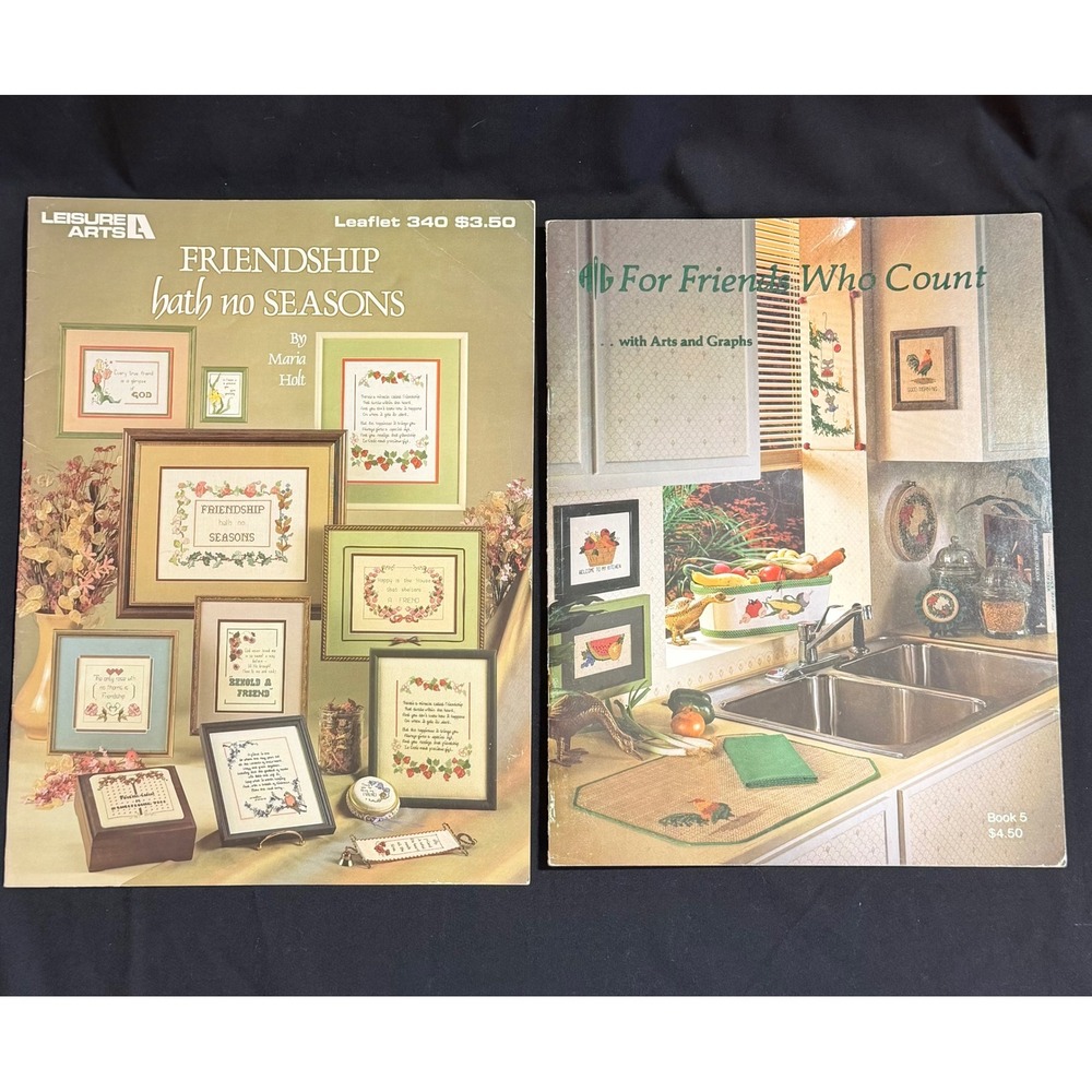 Cross Stitch Pattern Booklets Friendship‎ Leisure Arts 340 Arts & Graphs Book 5